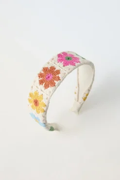 Niños ZARA 1½ - 6 Años·Accesorios|6 - 14 Años·Accesorios<DIADEMA RÍGIDA FLORES CROCHET
