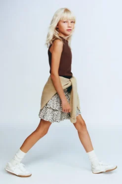 Niños ZARA 6 - 14 Años·Faldas / Bermudas<FADA TEXTURA ANIMAL PRINT