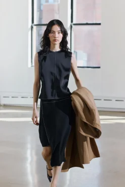 New FALDA ASIMÉTRICA PESPUNTES ZW COLLECTION Mujer Faldas / Shorts