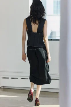 New FALDA ASIMÉTRICA PESPUNTES ZW COLLECTION Mujer Faldas / Shorts