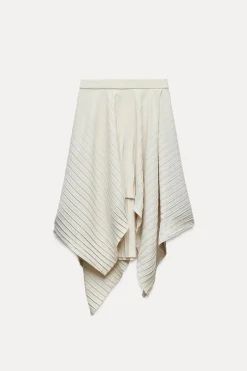 Outlet FALDA ASIMÉTRICA PLISADA Mujer Faldas / Shorts