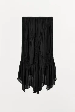 Online FALDA ASIMÉTRICA TEXTURA FRUNCES Mujer Faldas / Shorts|Lenceria