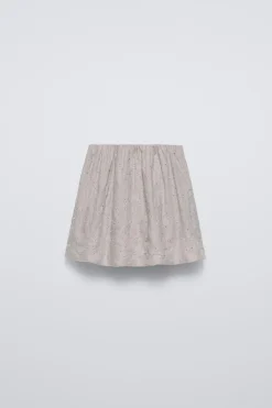 Niños ZARA 6 - 14 Años·Faldas / Bermudas<FALDA BERMUDA ABALORIOS