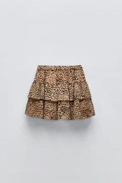 Niños ZARA 6 - 14 Años·Faldas / Bermudas<FALDA BERMUDA ANIMAL PRINT