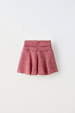 Niños ZARA 6 - 14 Años·Faldas / Bermudas<FALDA BERMUDA BAMBULA CUADROS