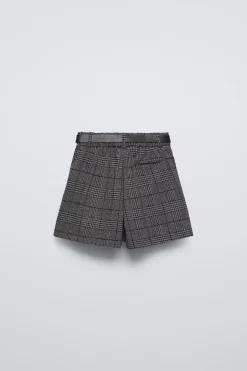 Niños ZARA 6 - 14 Años·Faldas / Bermudas<FALDA BERMUDA CUADROS