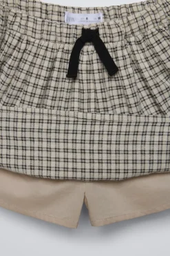 Niños ZARA 6 - 14 Años·Faldas / Bermudas|6 - 14 Años·Total Look<FALDA BERMUDA CUADROS