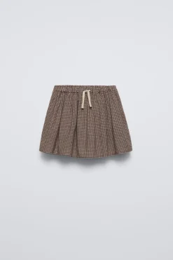 Niños ZARA 6 - 14 Años·Faldas / Bermudas<FALDA BERMUDA CUADROS