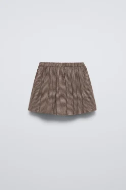 Niños ZARA 6 - 14 Años·Faldas / Bermudas<FALDA BERMUDA CUADROS