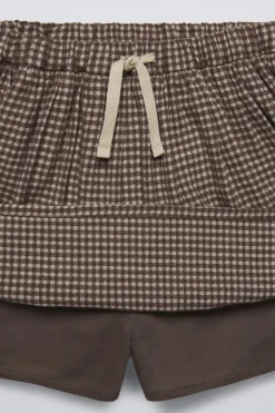 Niños ZARA 6 - 14 Años·Faldas / Bermudas<FALDA BERMUDA CUADROS