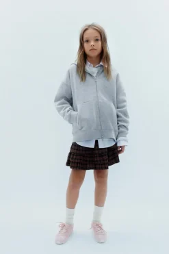 Niños ZARA 6 - 14 Años·Faldas / Bermudas<FALDA BERMUDA CUADROS VOLANTES