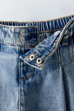 Niños ZARA 1½ - 6 Años·Jeans / Denim|1½ - 6 Años·Faldas / Bermudas<FALDA BERMUDA DENIM TABLAS