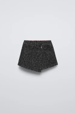 Niños ZARA 1½ - 6 Años·Jeans / Denim|1½ - 6 Años·Faldas / Bermudas<FALDA BERMUDA PAREO ANIMAL PRINT