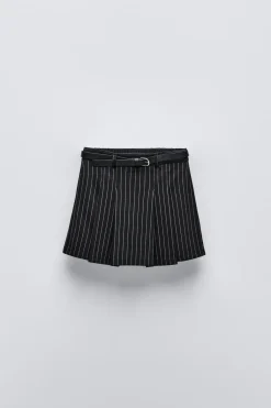 Niños ZARA 6 - 14 Años·Faldas / Bermudas<FALDA BERMUDA RAYA DIPLOMÁTICA