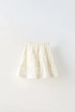 Niños ZARA 1½ - 6 Años·Faldas / Bermudas<FALDA BORDADOS PERFORADOS