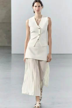 Sale FALDA COMBINADA PLISADA PUNTO Mujer Cárdigan / Jerséis|Punto