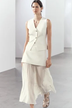 Sale FALDA COMBINADA PLISADA PUNTO Mujer Cárdigan / Jerséis|Punto