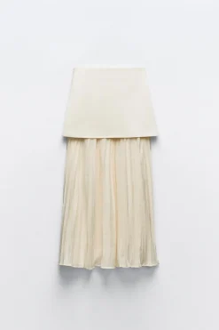 Sale FALDA COMBINADA PLISADA PUNTO Mujer Cárdigan / Jerséis|Punto