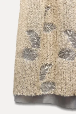 Clearance FALDA COMBINADA PUNTO LENTEJUELAS Mujer Cárdigan / Jerséis|Punto