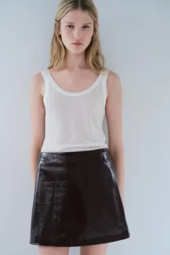 Fashion FALDA CORTA PIEL 100% ZW COLLECTION Mujer Faldas / Shorts