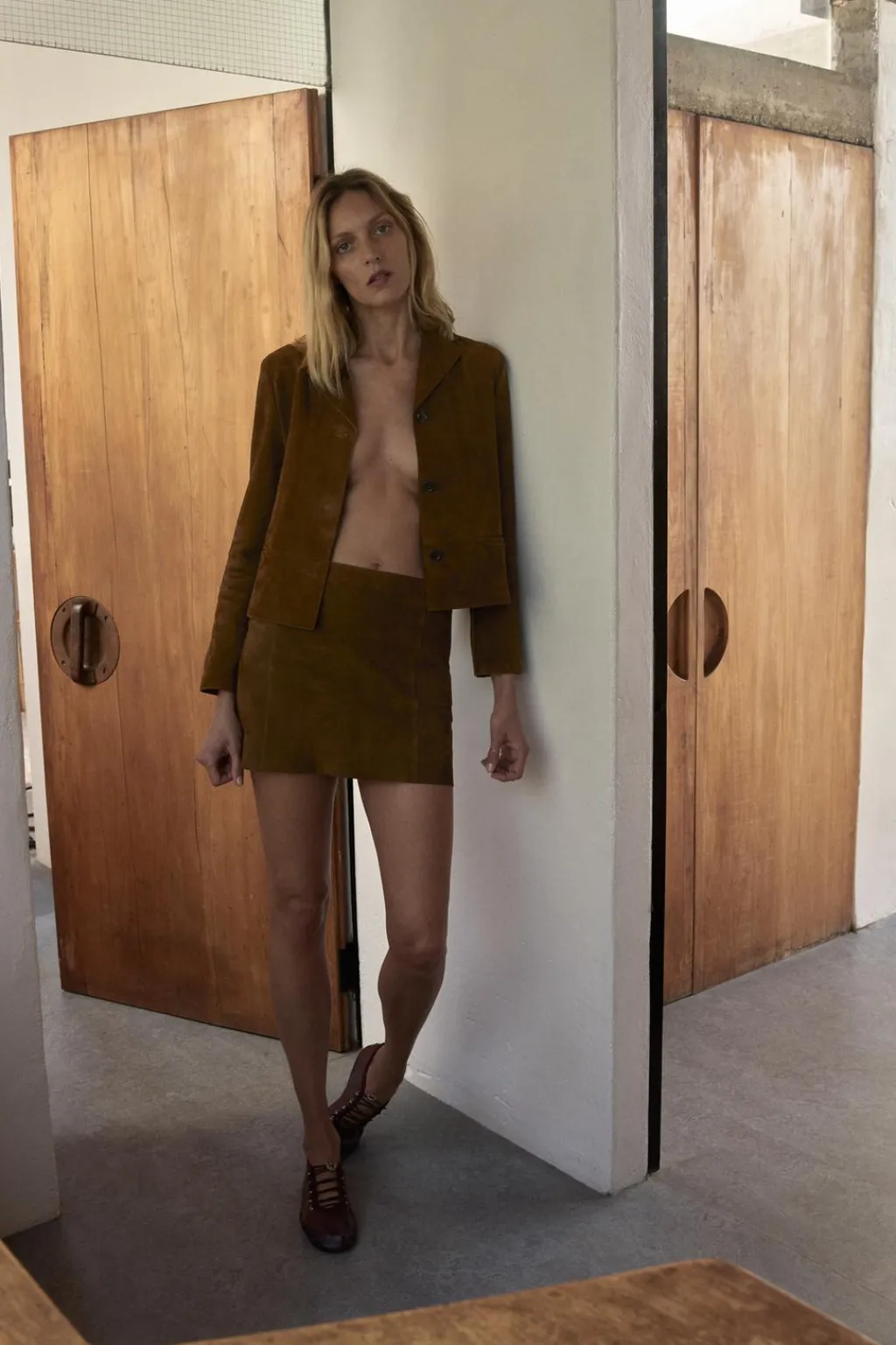 Online FALDA CORTA PIEL ANTE ZW COLLECTION Mujer Faldas / Shorts