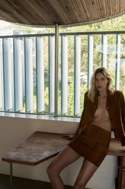 Online FALDA CORTA PIEL ANTE ZW COLLECTION Mujer Faldas / Shorts