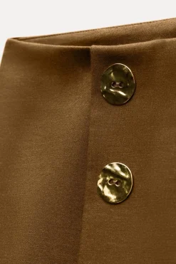 Fashion FALDA CORTA TABLAS BOTONES Mujer Faldas / Shorts