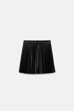 Online FALDA CORTA TABLAS EFECTO PIEL Mujer Faldas / Shorts