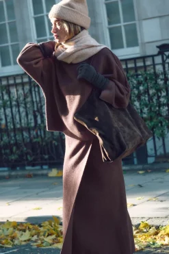 Outlet FALDA CRUZADA PUNTO LISO Mujer Cárdigan / Jerséis|Punto