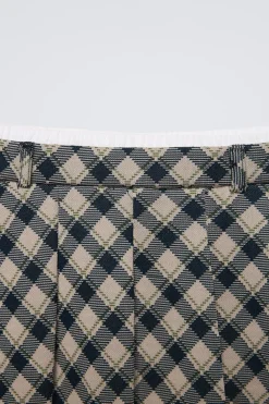 Niños ZARA 6 - 14 Años·Faldas / Bermudas<FALDA CUADROS TABLAS