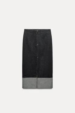 Sale FALDA DENIM ABERTURA ZW COLLECTION Mujer Faldas / Shorts