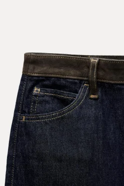 Online FALDA DENIM COMBINADA ZW COLLECTION Mujer Faldas / Shorts