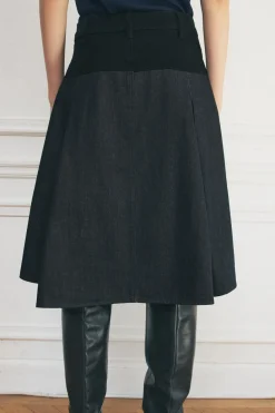 Hot FALDA DENIM COMBINADA ZW COLLECTION Mujer Faldas / Shorts