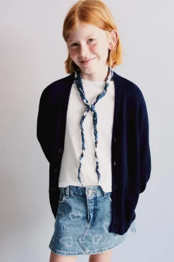 Niños ZARA 6 - 14 Años·Faldas / Bermudas<FALDA DENIM CORAZONES