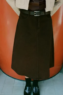 Fashion FALDA DENIM TRF COLOR Mujer Faldas / Shorts