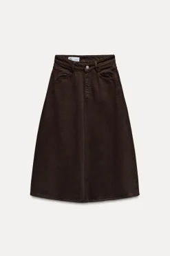 Fashion FALDA DENIM TRF COLOR Mujer Faldas / Shorts