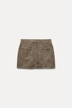 Discount FALDA DENIM TRF ESTAMPADO ANIMAL Mujer Faldas / Shorts