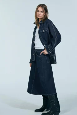 Fashion FALDA DENIM TRF VUELO Mujer Faldas / Shorts