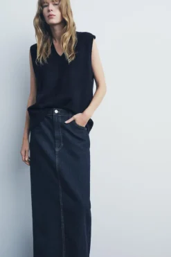 Fashion FALDA DENIM TUBO ZW COLLECTION Mujer Faldas / Shorts