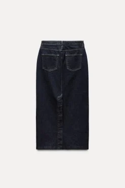 Fashion FALDA DENIM TUBO ZW COLLECTION Mujer Faldas / Shorts