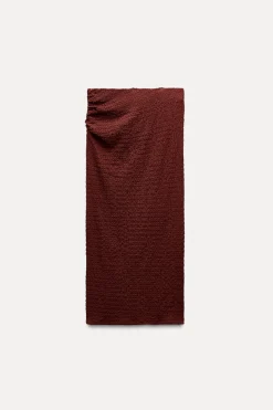 Fashion FALDA DRAPEADA TEXTURA Mujer Faldas / Shorts