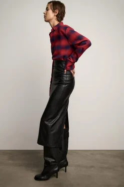 New FALDA EFECTO PIEL ABERTURA ZW COLLECTION Mujer Faldas / Shorts