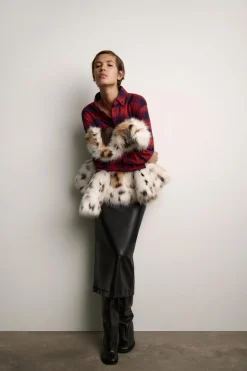 New FALDA EFECTO PIEL ABERTURA ZW COLLECTION Mujer Faldas / Shorts