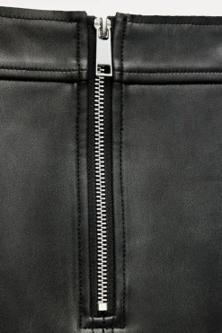 Best FALDA EFECTO PIEL CREMALLERA ZW COLLECTION Mujer Faldas / Shorts