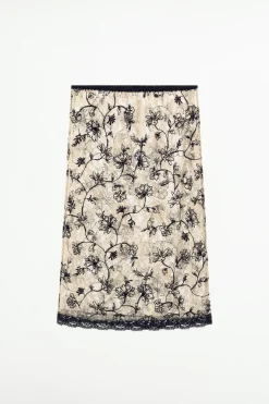 Online FALDA ENCAJE BORDADOS Mujer Faldas / Shorts|Lenceria