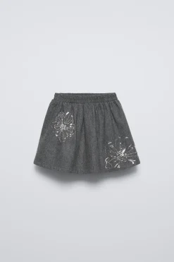 Niños ZARA 6 - 14 Años·Faldas / Bermudas<FALDA FLORES CON LANA