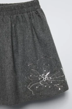 Niños ZARA 6 - 14 Años·Faldas / Bermudas<FALDA FLORES CON LANA