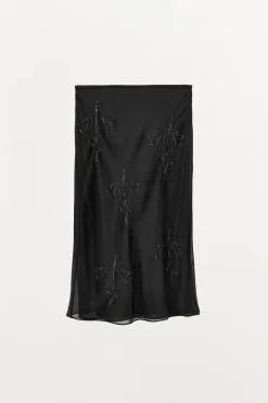 Outlet FALDA GEORGETTE ABALORIOS Mujer Faldas / Shorts|Lenceria