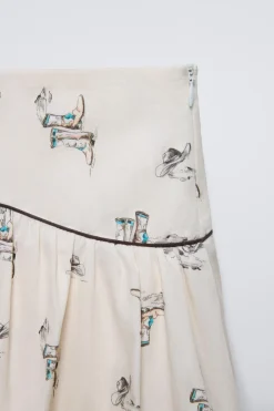 Niños ZARA 6 - 14 Años·Faldas / Bermudas|6 - 14 Años·Total Look<FALDA GLOBO ESTAMPADO BOTAS