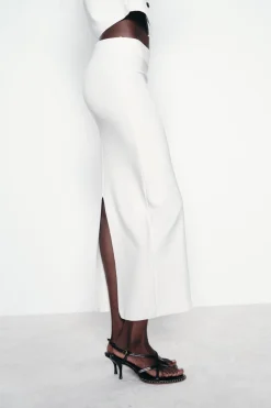 Clearance FALDA LARGA ABERTURA PUNTO STRETCH Mujer Faldas / Shorts